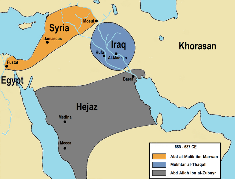 Файл:Mukhtar al-Thaqafi Control on Iraq.png